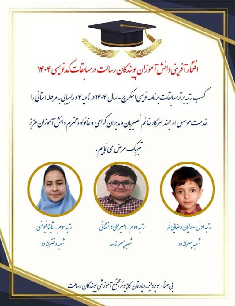 نفرات برتر المپیاد اسکرچ